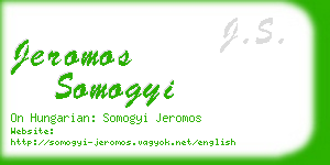 jeromos somogyi business card